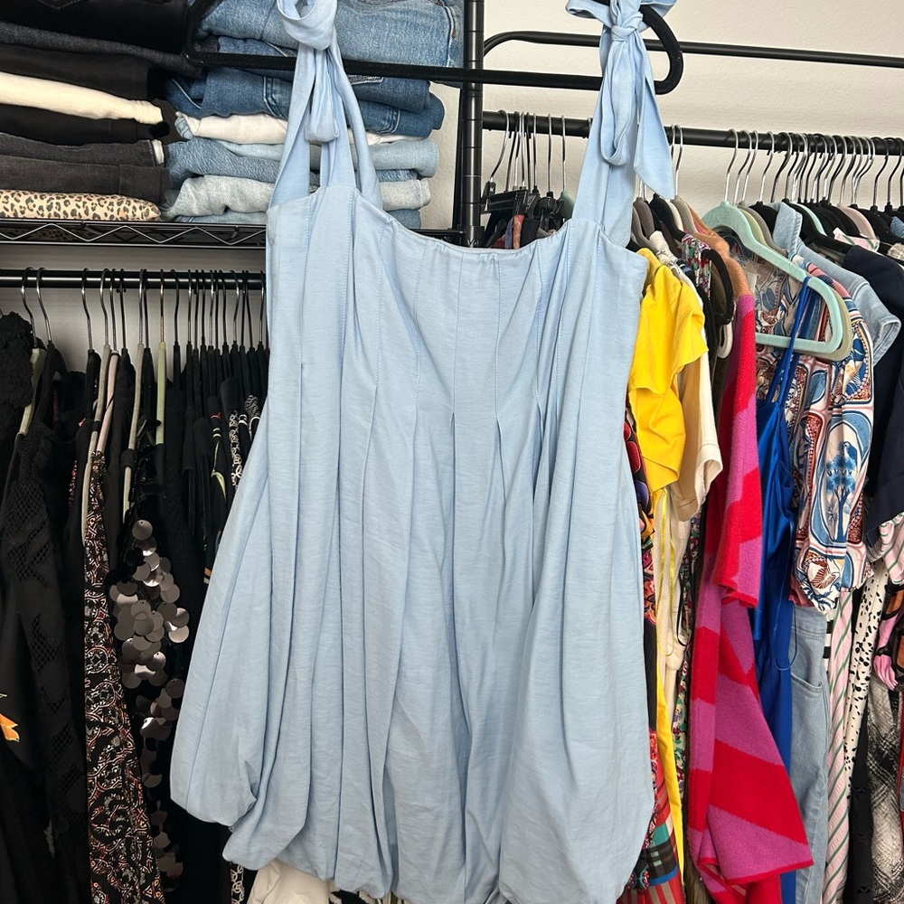 Lena Sky Blue Sleeveless Top
